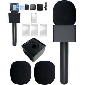 2PCS Mic Adapter for DJI/DJI Mini/2/3, Magnetic Mic Holder for Rode/Hollyland Lark and Other Wireless Lavalier Mic, Universal Microphone Holder with Wind Muff for Interview, TIK Tok, Podcast, Reports in Saudi Arabia