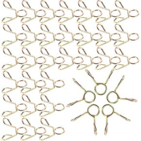 Holibanna 100pcs 5mm Spring Steel Hose Clamps Fuel Line Hose Fastener Clips Small Sturdy Pipe Fittings for Plumbing Automotive and Mechanical Use in Kuwait