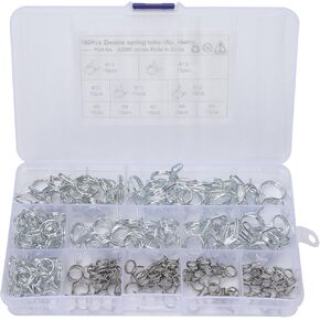 150 قطعة من المشابك الزنبركية لخرطوم الأسلاك المزدوجة، مشابك أنابيب مياه من الفولاذ المقاوم للصدأ للسباكة والأنابيب والاستخدام الصناعي، مناسبة لخراطيم Φ5-φ14 in Kuwait