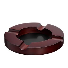 GLENCREAG Cigar Ashtray with 4-Slot Holders, Large Deep Capacity Ash Tray with Stainless Steel Interior, Easy Clean Cigar & Cigarette Ashtray for Indoor Outdoor Patio Home Bar, Gift for Men in Saudi Arabia
