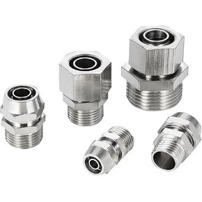 100PCS Pneumatic Fittings Thread 1/8 3/8 1/2 1/4 BSPT Nickel Plated Copper Hose Connectors Quick Twist Air Fitting KLC4-M5(KL-PC8-03 100PCS) in Kuwait