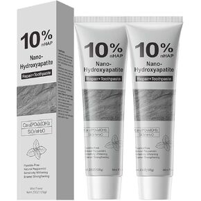 Hydroxyapatite Toothpaste,10% Nano Hydroxyapatite for Advanced Enamel Repair & Sensitivity Relief, Gentle Daily Toothpaste for Whitening & Fresh Breath(2-Pack) (A) in Kuwait