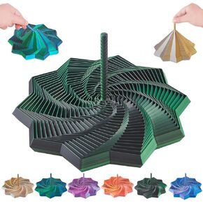 3D Expanded Sensory Fidget Star with Handle,Stress-Relief for Adults,Multi-Color Entertainment Pack for Mesmerizing Fun (Orange-Pink, Large) in Saudi Arabia