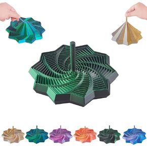 3D Expanded Sensory Fidget Star with Handle,Stress-Relief for Adults,Multi-Color Entertainment Pack for Mesmerizing Fun (Orange-Pink, Large) in Kuwait