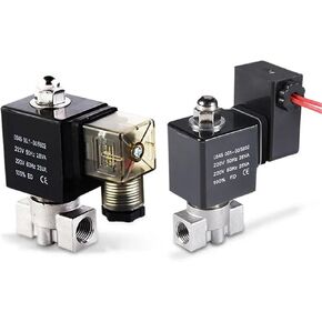 1/8 1/4 3/8 Inch Stainless Steel Solenoid Valve 16 Bar Normally Closed 220V 12V 24V 1Pcs(1/8",G_24VDC_SAVING ENERGY COIL) in Saudi Arabia