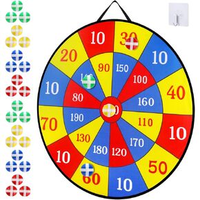 لوحة رمي السهام كبيرة للأطفال مقاس 29 بوصة، ألعاب لوحية مع 24 كرة لاصقة، لوحة رمي السهام اللاصقة في الأماكن المغلقة والخارجية، ألعاب رياضية ممتعة للحفلات للأطفال الأولاد والبنات الذين تتراوح أعمارهم بين 3 4 5 6 7 8 9 10 11 in Kuwait