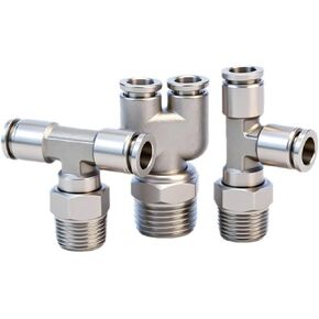 304 Stainless Steel Pneumatic Quick Connector PB8-02 Air Pipe PX6-01/PD Tee 1Pcs(不锈钢PB12-03) in Saudi Arabia
