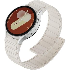 شريط السيليكون المغناطيسي متوافق مع Samsung Galaxy Watch 8 40mm 44mm/Galaxy Watch 8 Classic 46mm ، 22mm No Gap Bracking Soft Sport Loop Loop for Men Women ، Mint Green/Starlight in Kuwait