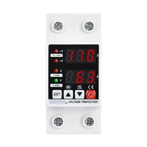 DIN Rail Adjustable Voltage Protector, overvoltage and undervoltage Current Protection, Digital Display, AC 220V, 110V, Relay, 1-63A(AC110V) in Saudi Arabia