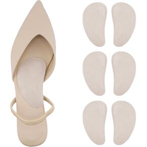Pigskin Arch Support Pads for Flat Feet, High Arch & Plantar Fasciitis 0.33 Inch, Anti-Slip Arch Cushion Inserts for High Heels Sandals Flats Relief Pain and Pressure, 3 Pairs. in Saudi Arabia