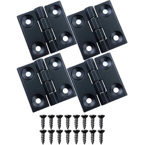 Heavy Duty Door Hinges 2.24x2.24 Inch, 100 LBS Ball Bearing Butt Hinges, Black Zinc Alloy Industrial Hinges for Entry Doors, Barn Doors, Shed, Garage, Commercial Doors, 4 Pack with Screws in Saudi Arabia