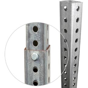 مجموعة عمود اللافتة المربعة SmartSign - عمود من الفولاذ المجلفن بطول 6 أقدام (عرض 1.5 بوصة) مع قاعدة وأجزاء صلبة بطول 3 أقدام، مصنوعة في الولايات المتحدة الأمريكية in Kuwait