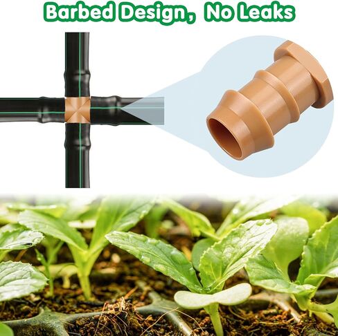 12-Pack Drip Irrigation Barbed Cross Connectors, 1/2 Inch Drip Line 4 Way Couplings for 1/2" Drip Irrigation Tubing, Barbed 4-Way Connectors for Drip Irrigation Watering System in Saudi Arabia