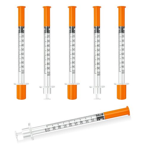 1mL Syring 29G 1/2 Inch, Lab Refilling Supplies, Industrial Measurement, Individually Wrapped, Pack of 25 in Saudi Arabia