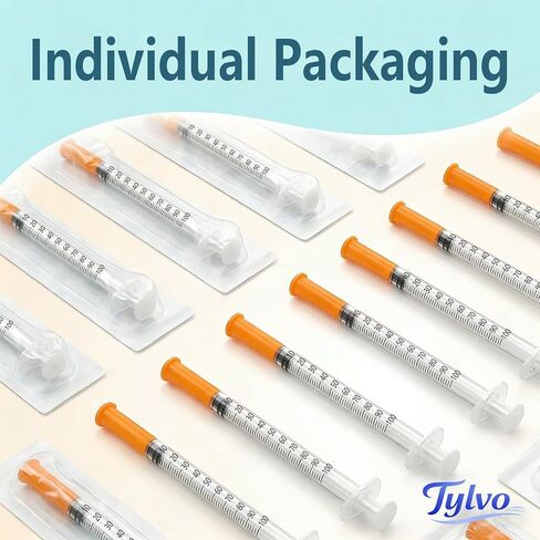 1mL Syring 29G 1/2 Inch, Lab Refilling Supplies, Industrial Measurement, Individually Wrapped, Pack of 25 in Saudi Arabia