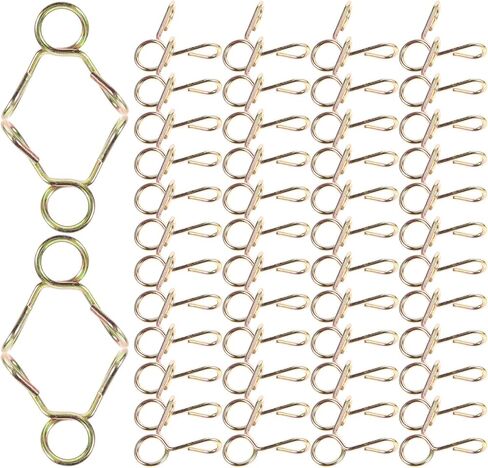 SHINEOFI 100pcs Spring Clamps 5mm Zinc-plated Steel Hose Clips Water and Fuel Line Hose Fasteners for Plumbing and Industrial Use in Saudi Arabia
