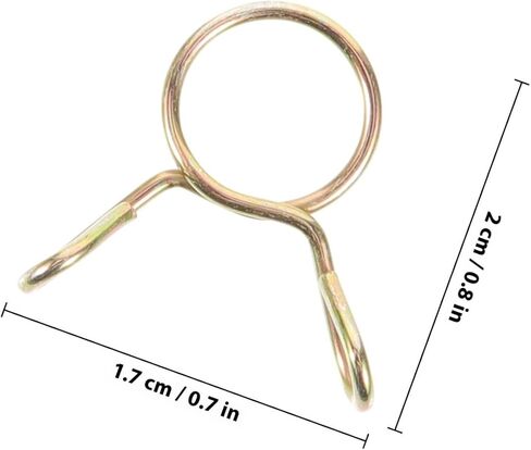 MAGICLULU 100pcs 9mm Spring Steel Hose Clamps, Zinc Plated Hose Fastener Clips for Water Pipes and Fuel Lines, Industrial Plumbing and Automotive Tube Clamp Kit in Kuwait