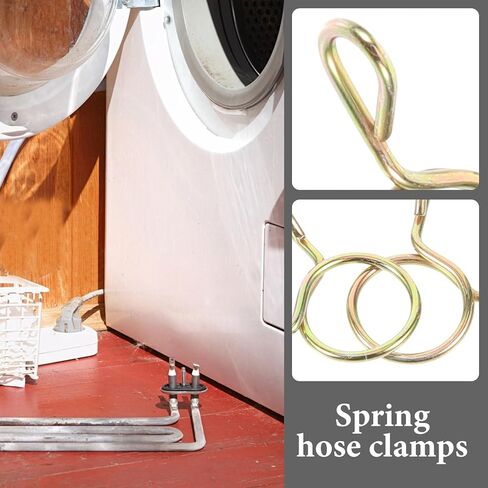 MAGICLULU 100pcs 9mm Spring Steel Hose Clamps, Zinc Plated Hose Fastener Clips for Water Pipes and Fuel Lines, Industrial Plumbing and Automotive Tube Clamp Kit in Kuwait