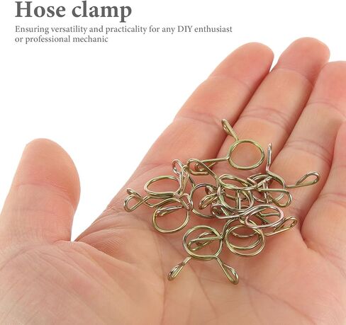 MAGICLULU 100pcs 9mm Spring Steel Hose Clamps, Zinc Plated Hose Fastener Clips for Water Pipes and Fuel Lines, Industrial Plumbing and Automotive Tube Clamp Kit in Kuwait
