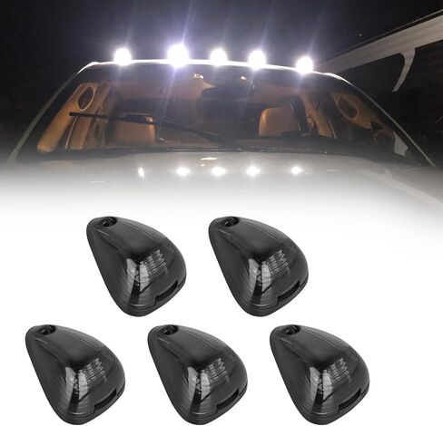 أضواء LED علوية للكابينة تناسب فورد دودج رام جي إم سي تويوتا للشاحنات الصغيرة RVs SUVs 5 قطعة أضواء التخليص عدسات شفافة أضواء صفراء in Saudi Arabia