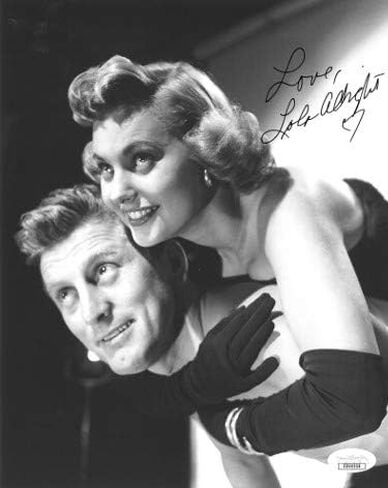 Athlon Sports CTBL-023627 8 x 10 in. Lola Albright Signed 1949 Champion Vintage Black & White Photo with Kurt Douglas, Love - JSA Hologram No. DD90958 in Kuwait