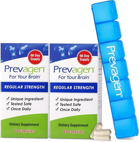 Prevagen Regular Strength - 60 Capsules (2 Month Supply) 10mg of Apoaequorin Plus Vitamin D3 in Kuwait