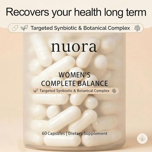 Nuora Gut Ritual Capsules for Women's Gut Health, Gut Biofilm Probiotic Ritual with Berberine, Promotes Metabolism and Gut Balance, Vegan, Non-GMO, 60 Capsules in Saudi Arabia
