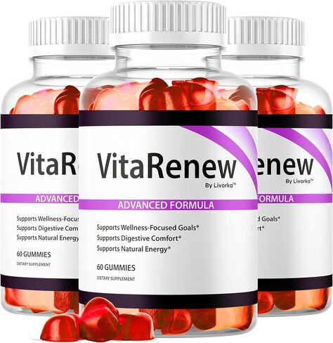(3 Pack) VitaRenew Gummies - Original VitaRenew Advanced 1050MG Formula - Maximum Strength, Supplement Gummy Official Formula Vita Renew All Natural Overall Wellness Support, 180 Gummies for 3 Months in Saudi Arabia