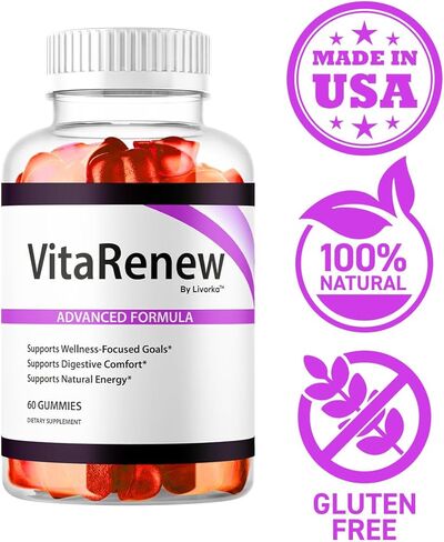 (3 Pack) VitaRenew Gummies - Original VitaRenew Advanced 1050MG Formula - Maximum Strength, Supplement Gummy Official Formula Vita Renew All Natural Overall Wellness Support, 180 Gummies for 3 Months in Saudi Arabia