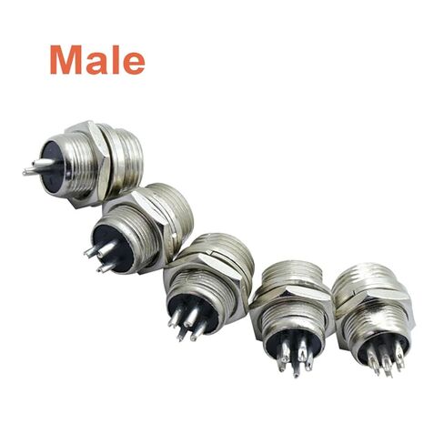 100Pcs/lot GX12 Aviation Plug Socket Male/Female 2 3 4 5 6 Pin 12mm Circular Aviation Socket Jack Wire Connector(Male Insert,4PPin) in Kuwait