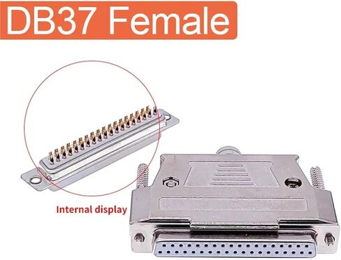 DB37 Parallel Port VGA Connector Data 2row Matel Case 37Pin 1Pcs(Female) in Saudi Arabia