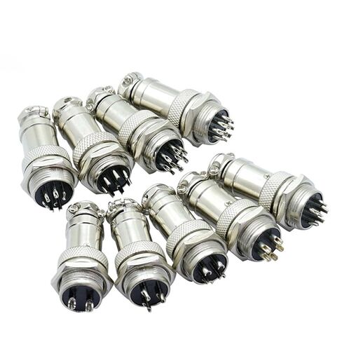 10Sets/lot GX16 2/3/4/5/6/7/8/9 Pin Male & Female 16mm L70-78 Circular Aviation Socket Plug Wire Panel XLR Connector(10 Pin) in Kuwait