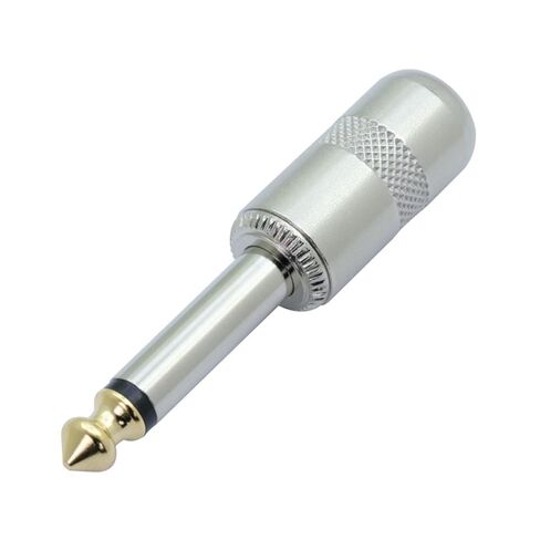 10Pcs/lot 1/4 Inch Plug Jack 6.35mm Mono Male Connector with Spring Tail Effects Pedal Microphone Connector in Kuwait