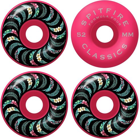 Spitfire Skateboard Wheels 52mm F4 99A Floral Classic Pink in Saudi Arabia