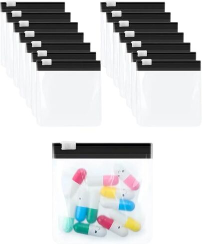 15 Pack Pill Pouch Bags Set - Zippered Pill Bags Box Travel Pill Organizer Reusable Ziplock Bags Medicine Organizer Pills Storage Plastic Pill Bags in Saudi Arabia