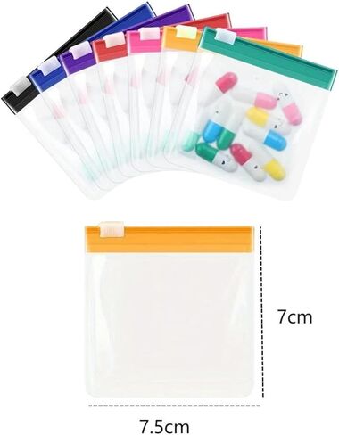 15 Pack Pill Pouch Bags Set - Zippered Pill Bags Box Travel Pill Organizer Reusable Ziplock Bags Medicine Organizer Pills Storage Plastic Pill Bags in Saudi Arabia