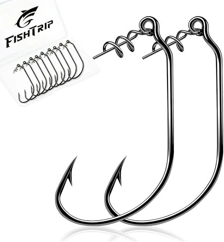 خطاف Swimbait ، 25/502pcs تويست لوك دودة مع ربط الدبوس الدبوس الخطاف بدون حشائش من أجل السحر البلاستيكي الناعم صيد الأسماك 1/0 2/0 3/0 4/0 5/0 in Saudi Arabia