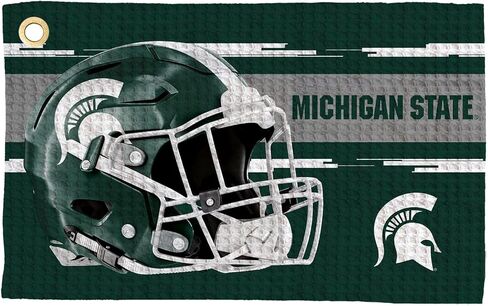 Northwest NCAA Michigan State Spartans Golf Towel, Official Licensed Microfiber Waffle Fabric, Absorbent 16x25 in Club Cleaning Accessory, Light Up Design in Saudi Arabia