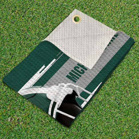Northwest NCAA Michigan State Spartans Golf Towel, Official Licensed Microfiber Waffle Fabric, Absorbent 16x25 in Club Cleaning Accessory, Light Up Design in Saudi Arabia