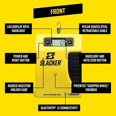 Slacker MTB Pro Suspension Tuning Kit – Digital Sag Tool & Portable Bike Tool for Precise MTB Sag Setup – One-Person Axle Measurement – Suspension Tool for Forks & Rear Shocks with Protective Case in Kuwait