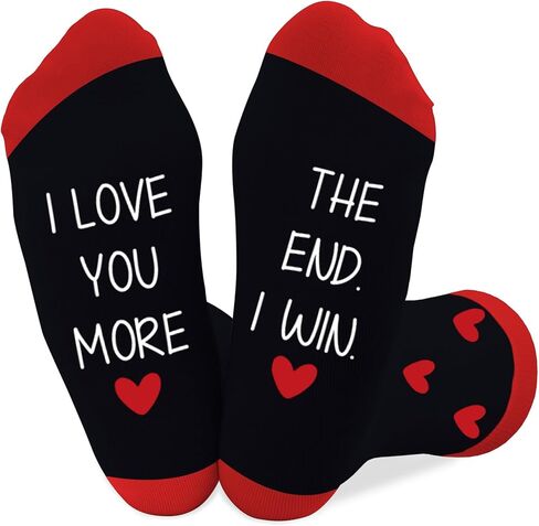 Penguin Valentines Day Gifts for Him And Her Christmas Fathers Day Mothers Day Anniversary Birthday Stocking Stuffers I Love You More Gifts Cozy Socks for Boyfriend Husband Girlfriend Wife in Saudi Arabia