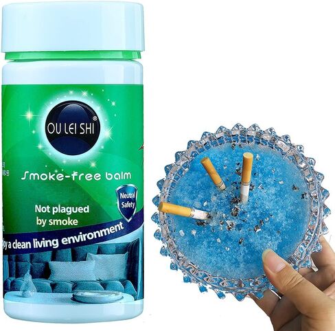 Smokeless Ashtray Sand - 50 Packs with Air Freshener | Water-Absorbent Gel for Indoor/Outdoor Cigar & Cigarette Ashtrays | Odor Neutralizer for Home, Car, Office, Bar in Kuwait