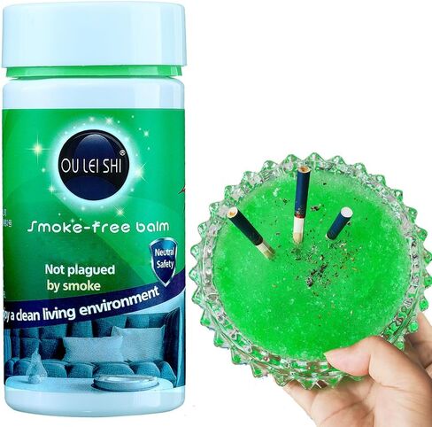 Smokeless Ashtray Sand - 50 Packs with Air Freshener | Water-Absorbent Gel for Indoor/Outdoor Cigar & Cigarette Ashtrays | Odor Neutralizer for Home, Car, Office, Bar in Kuwait