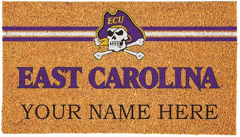 Team Sports America NCAA East Carolina University College Personalized Coir Door Mat, 18 x 30 Inches Custom Name Doormat, Front Door Welcome Mats in Saudi Arabia