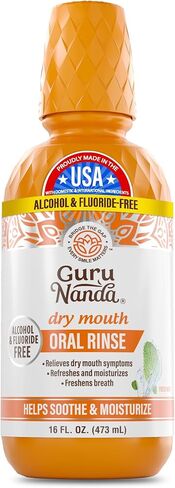 GuruNanda Dry Mouth Mouthwash – Helps Relieve Dry Mouth & Moisturize Oral Tissues – Alcohol-Free, Gentle Hydration Oral Rinse – Fresh Mint, 16 oz in Kuwait