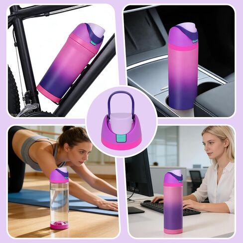 EnerCharge Replacement Lid for Owala Freesip, Compatible with Owala Cup 16/24/32/40oz, Water Bottle Seal Accessories, Leakproof, BPA-Free,Purple Pink in Saudi Arabia