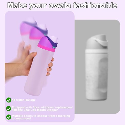 EnerCharge Replacement Lid for Owala Freesip, Compatible with Owala Cup 16/24/32/40oz, Water Bottle Seal Accessories, Leakproof, BPA-Free,Purple Pink in Saudi Arabia