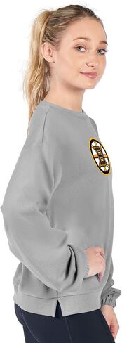 تي شيرت CERTO NHL نسائي طويل الأكمام بياقة دائرية، بلوفر ليوم اللعبة، مزيج قطن خفيف الوزن، مقاس مريح، ملابس كاجوال in Kuwait