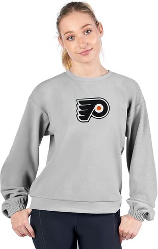 تي شيرت CERTO NHL نسائي طويل الأكمام بياقة دائرية، بلوفر ليوم اللعبة، مزيج قطن خفيف الوزن، مقاس مريح، ملابس كاجوال in Kuwait