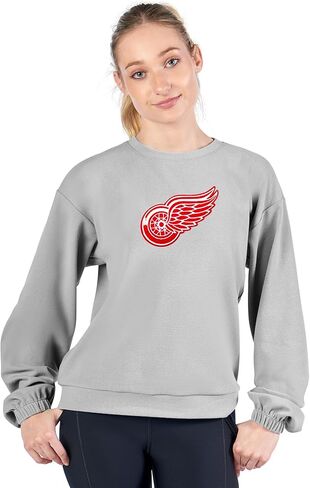 تي شيرت CERTO NHL نسائي طويل الأكمام بياقة دائرية، بلوفر ليوم اللعبة، مزيج قطن خفيف الوزن، مقاس مريح، ملابس كاجوال in Kuwait